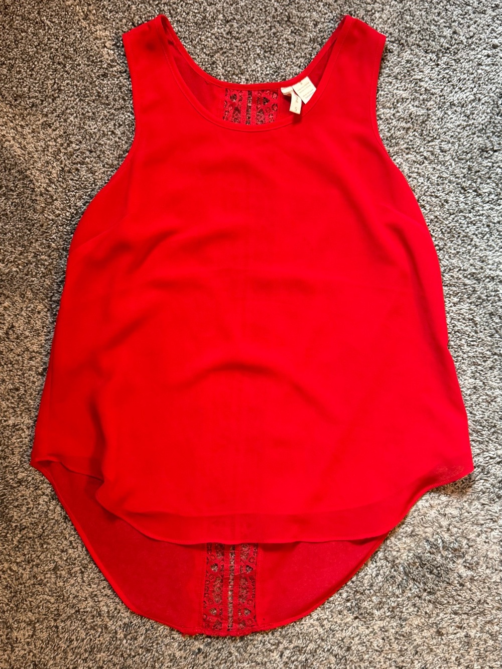 Japna Red Lace-Back Sleeveless Camisole